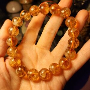 Brazilian Citrine Bracelet (12mm, Size 8)